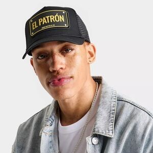 NWT John Hatter & Co El Patron Trucker Hat One Size Unisex Black Yellow Adjustab